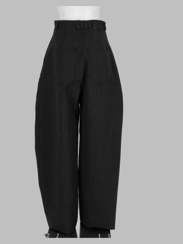 Pantalone Barrel In Lana alternative