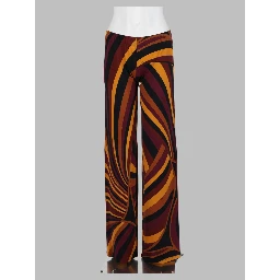 Pantalone in Jersey Satinato in Stampa Iride
