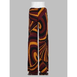 Pantalone in Jersey Satinato in Stampa Iride