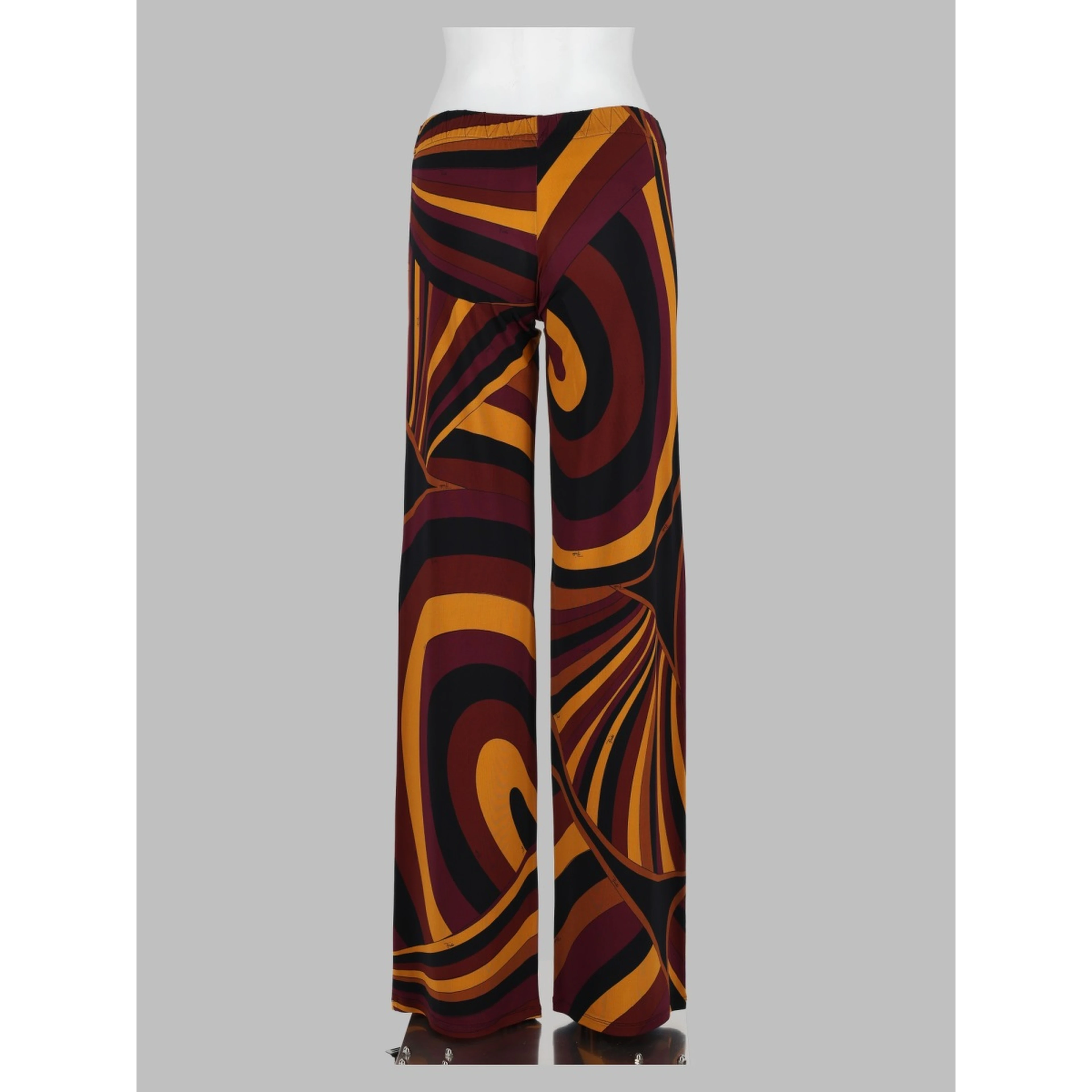 Pantalone in Jersey Satinato in Stampa Iride