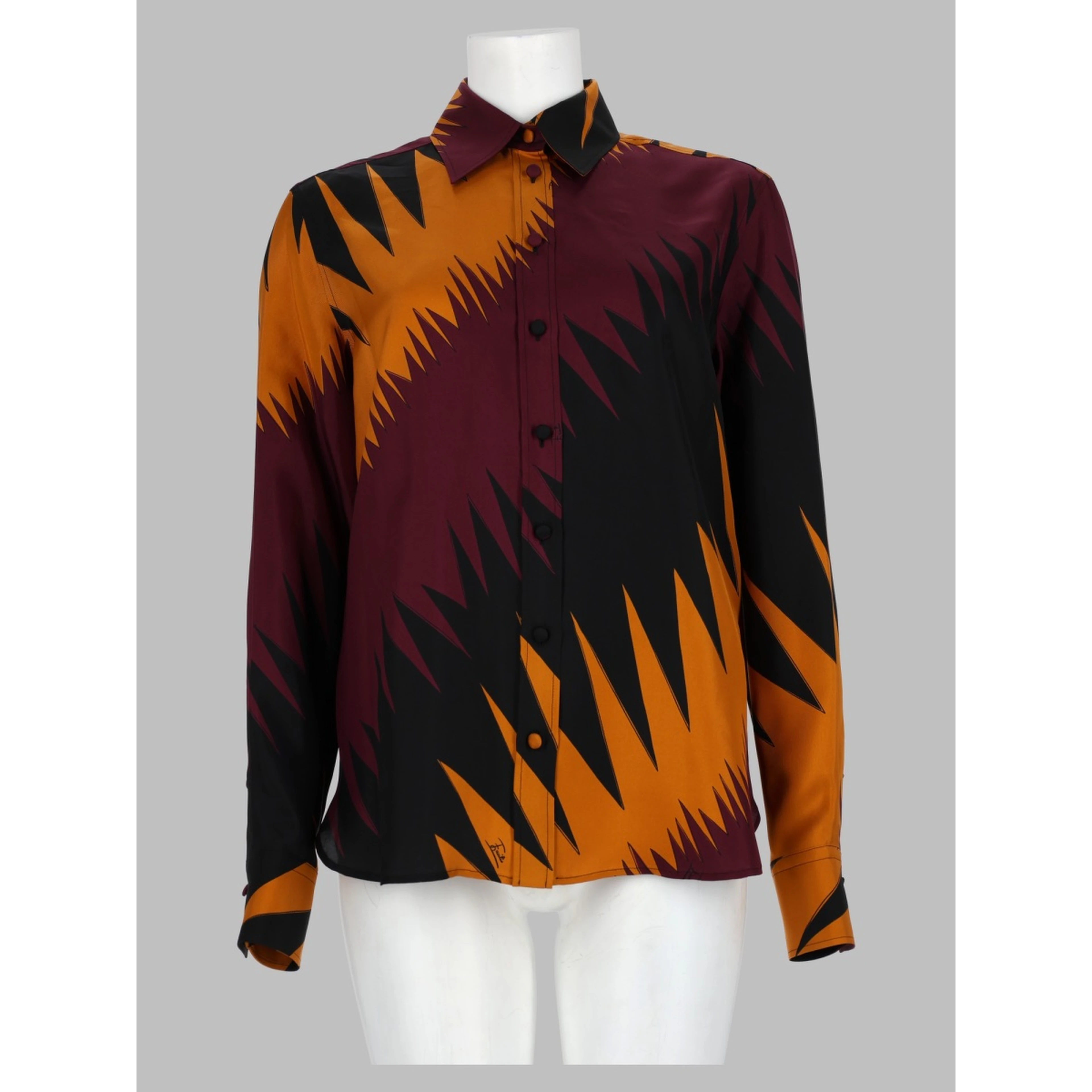 Camicia In Seta Con Stampa Drago
