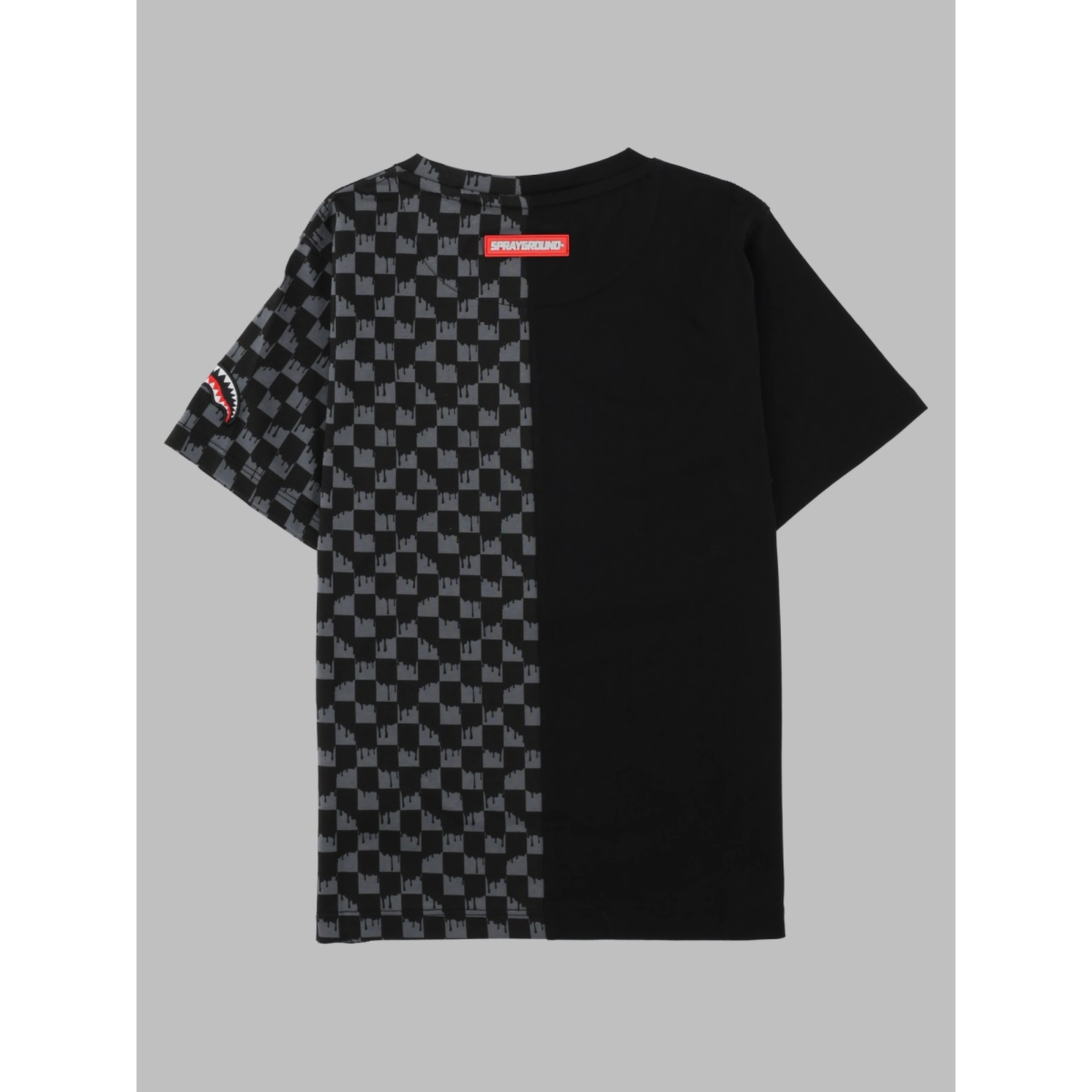 throw it to me drip checkered
split regular t-shirt