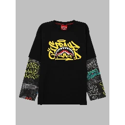 sprayground tag double
over t-shirt blk