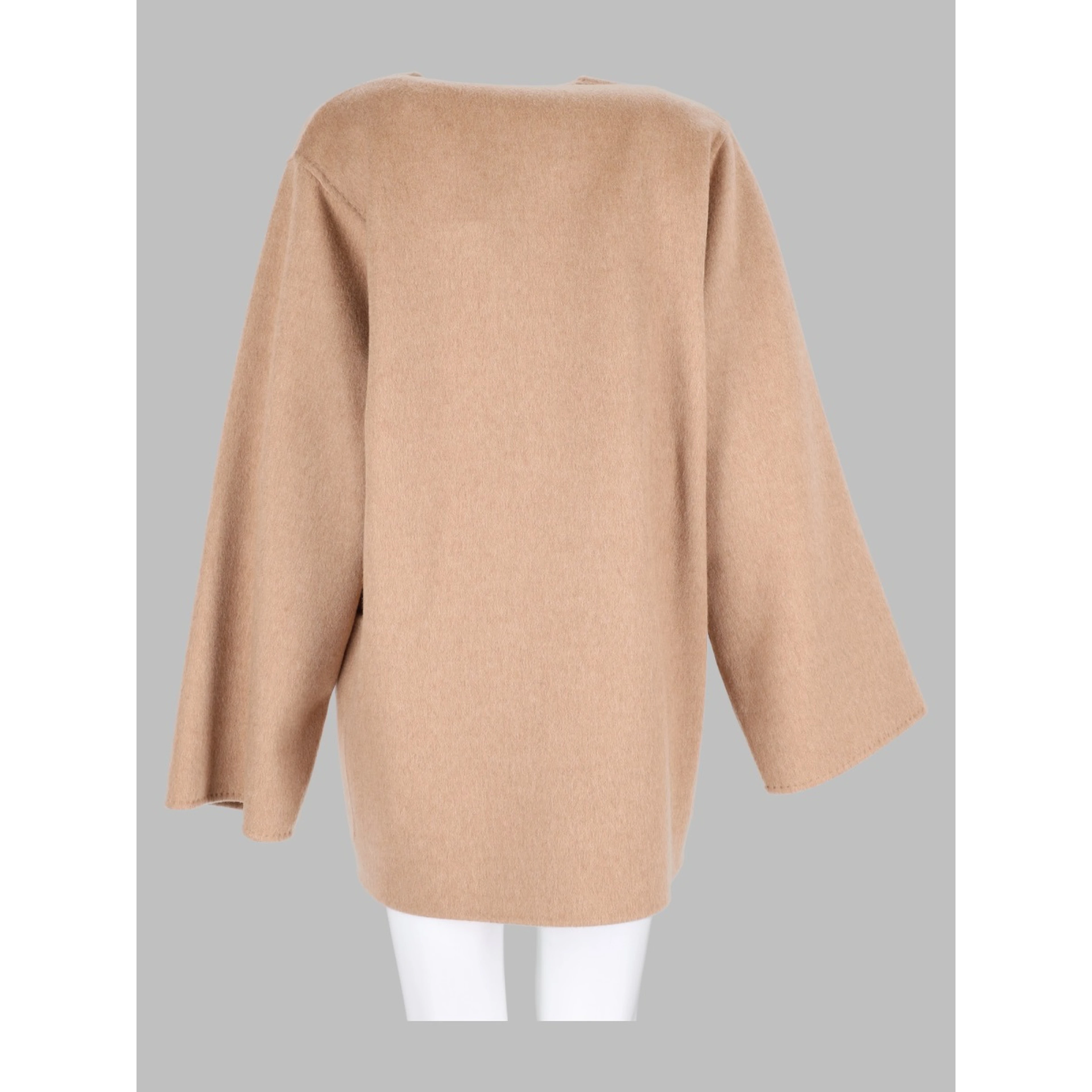 Cappotto Cardigan In Cammello e Mohair