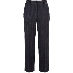 Blue Cotton Womens Pant