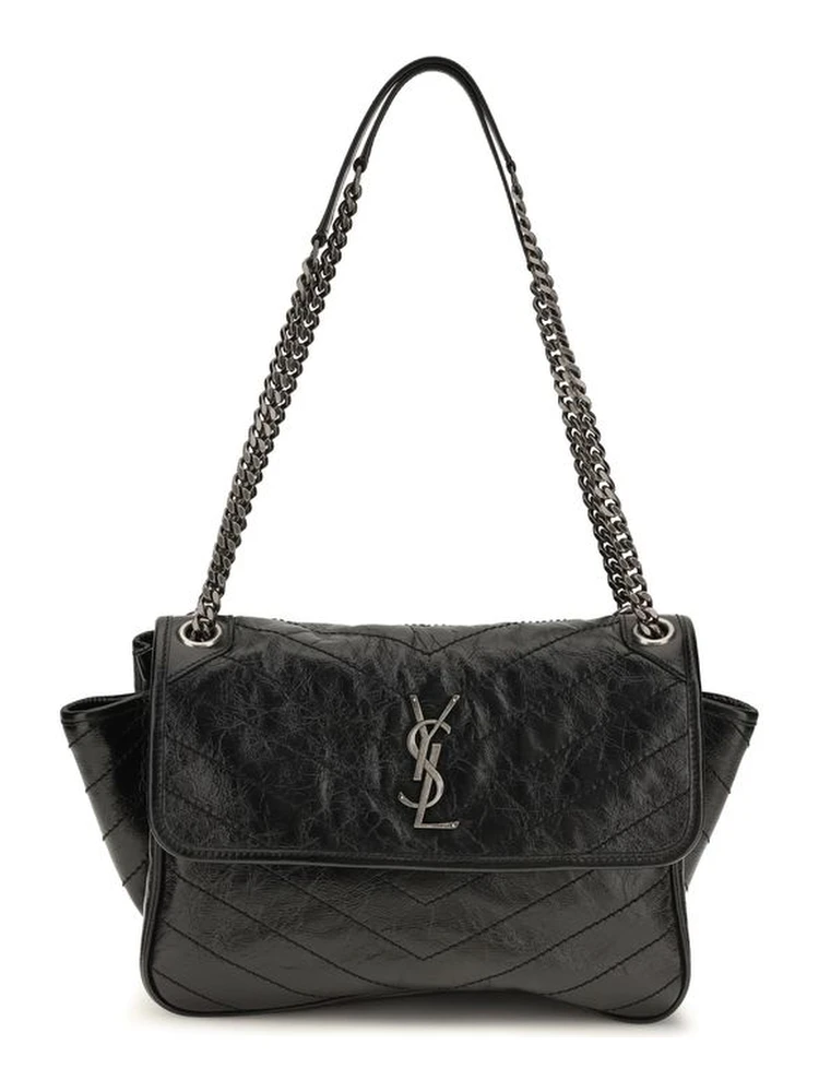Black Calf Leather Bos Taurus Shoulder Bag