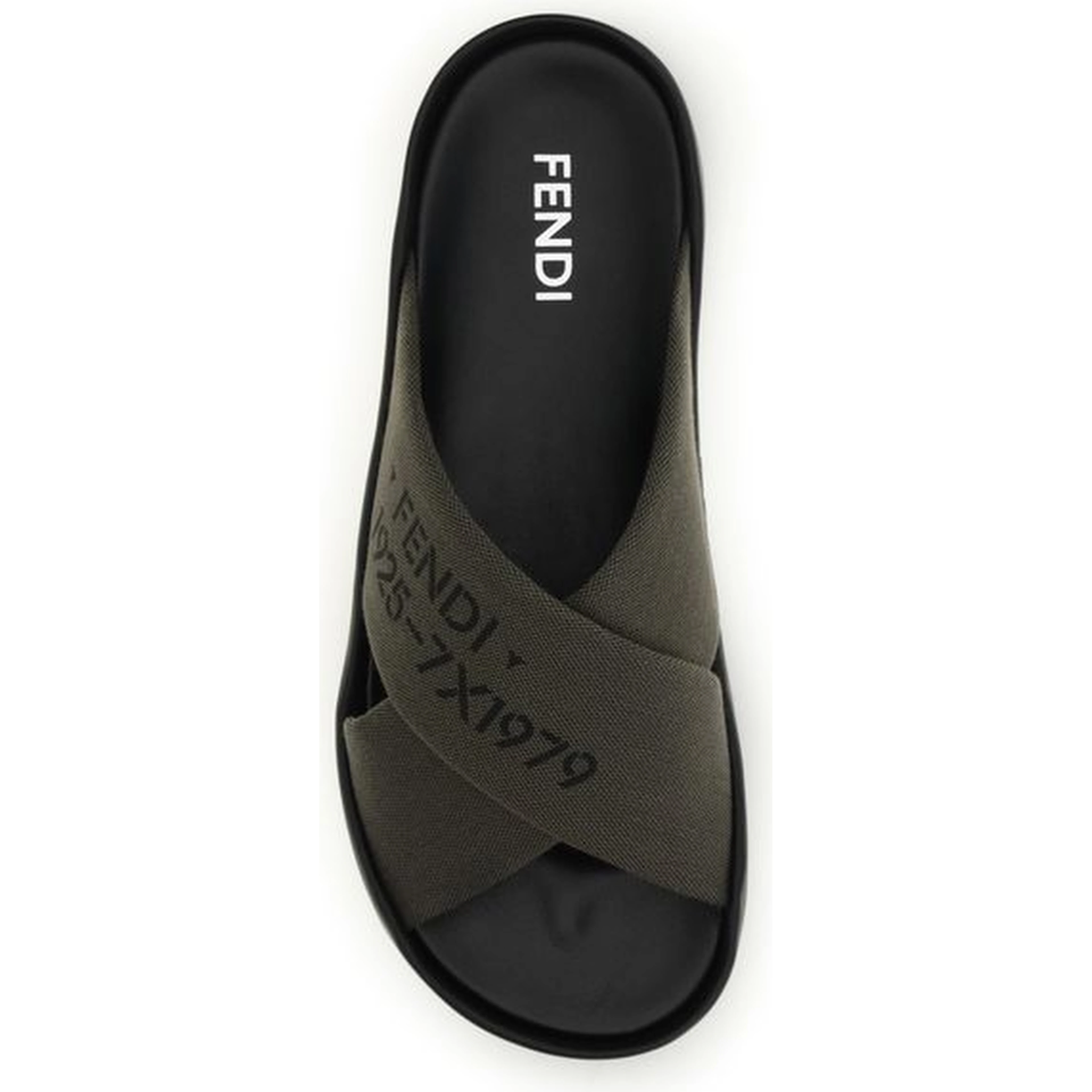 Bicolor Polyester Flat Sandals