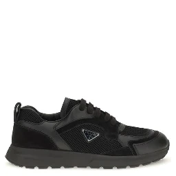 Black Fabric Athletic Sneakers