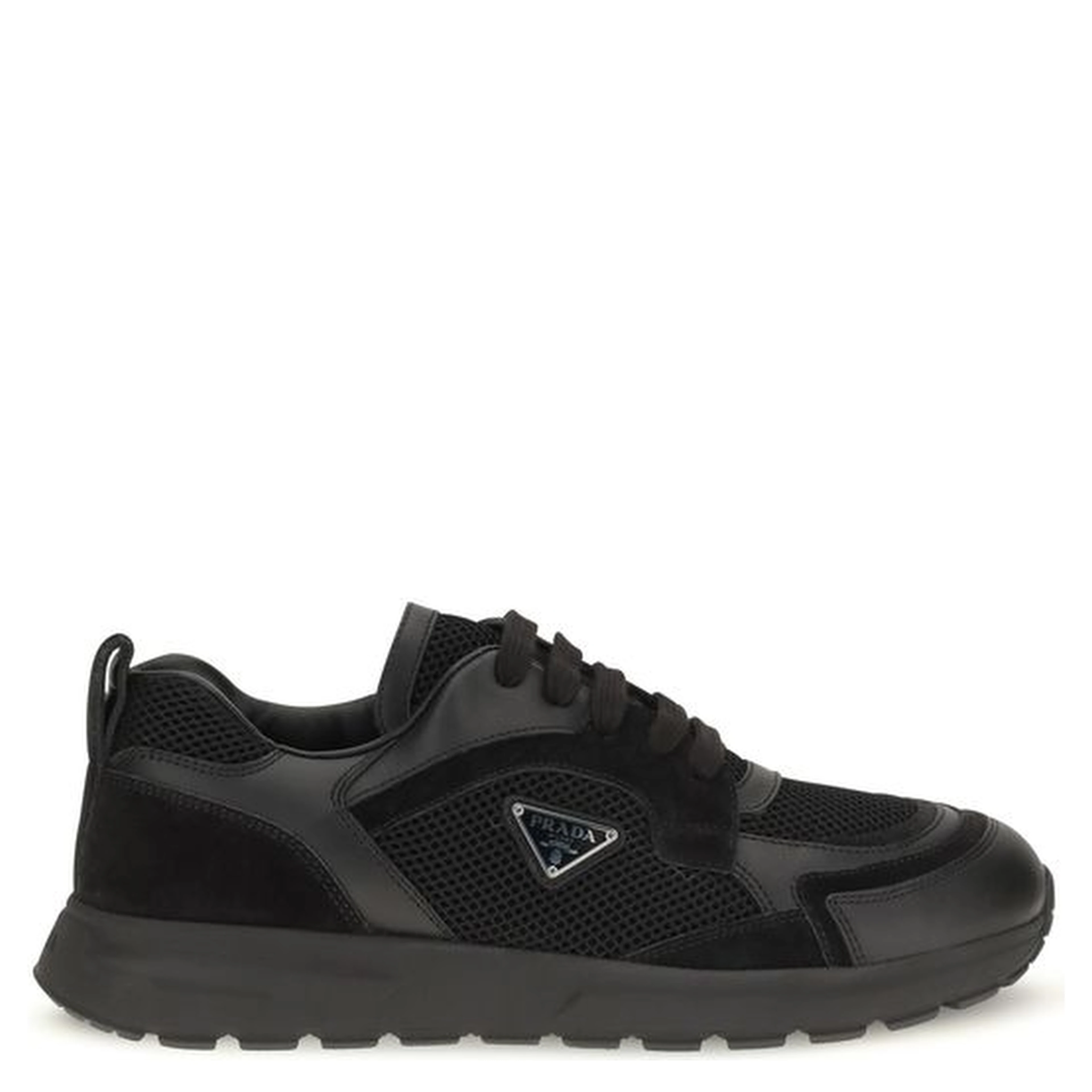 Black Fabric Athletic Sneakers