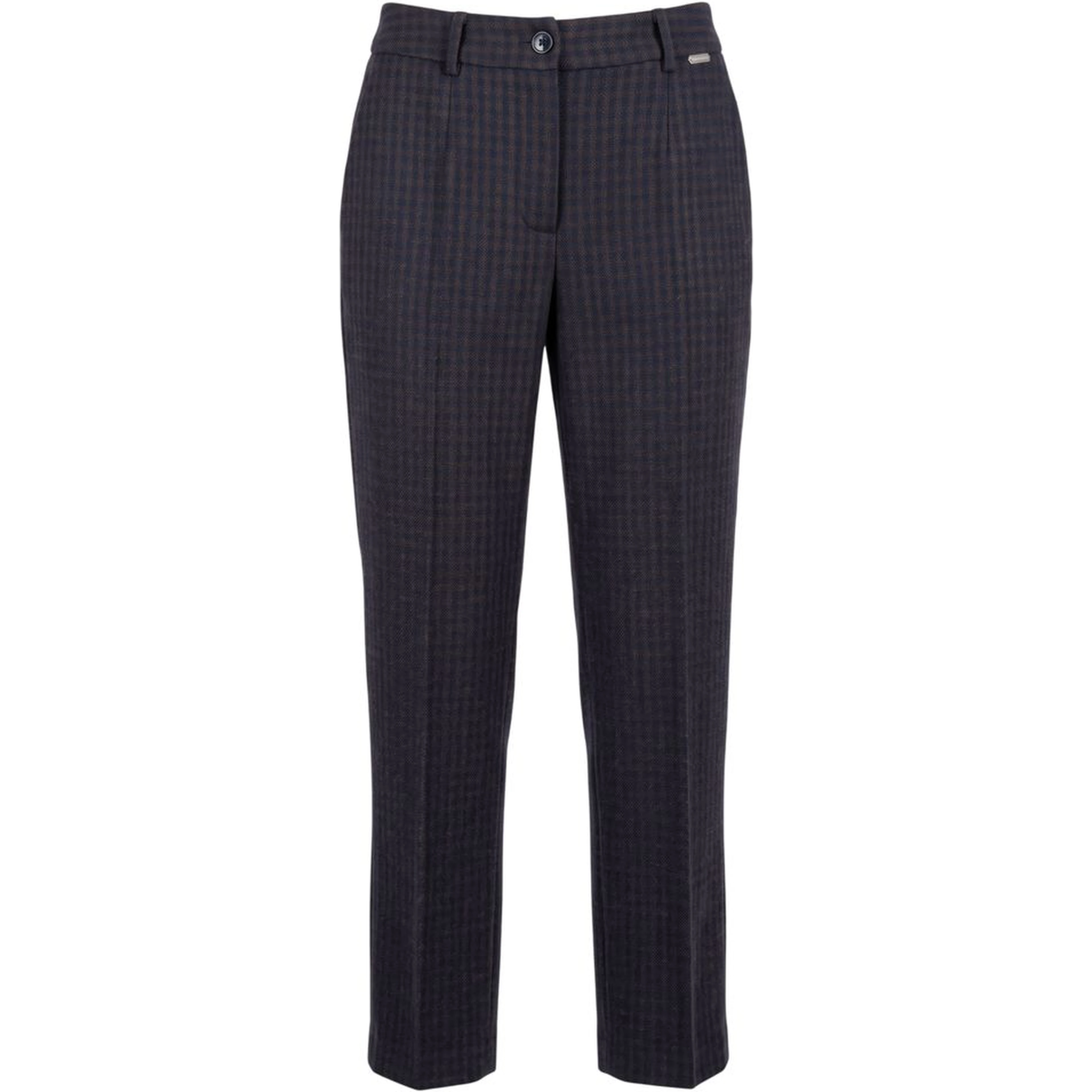 Blue Cotton Women Pants