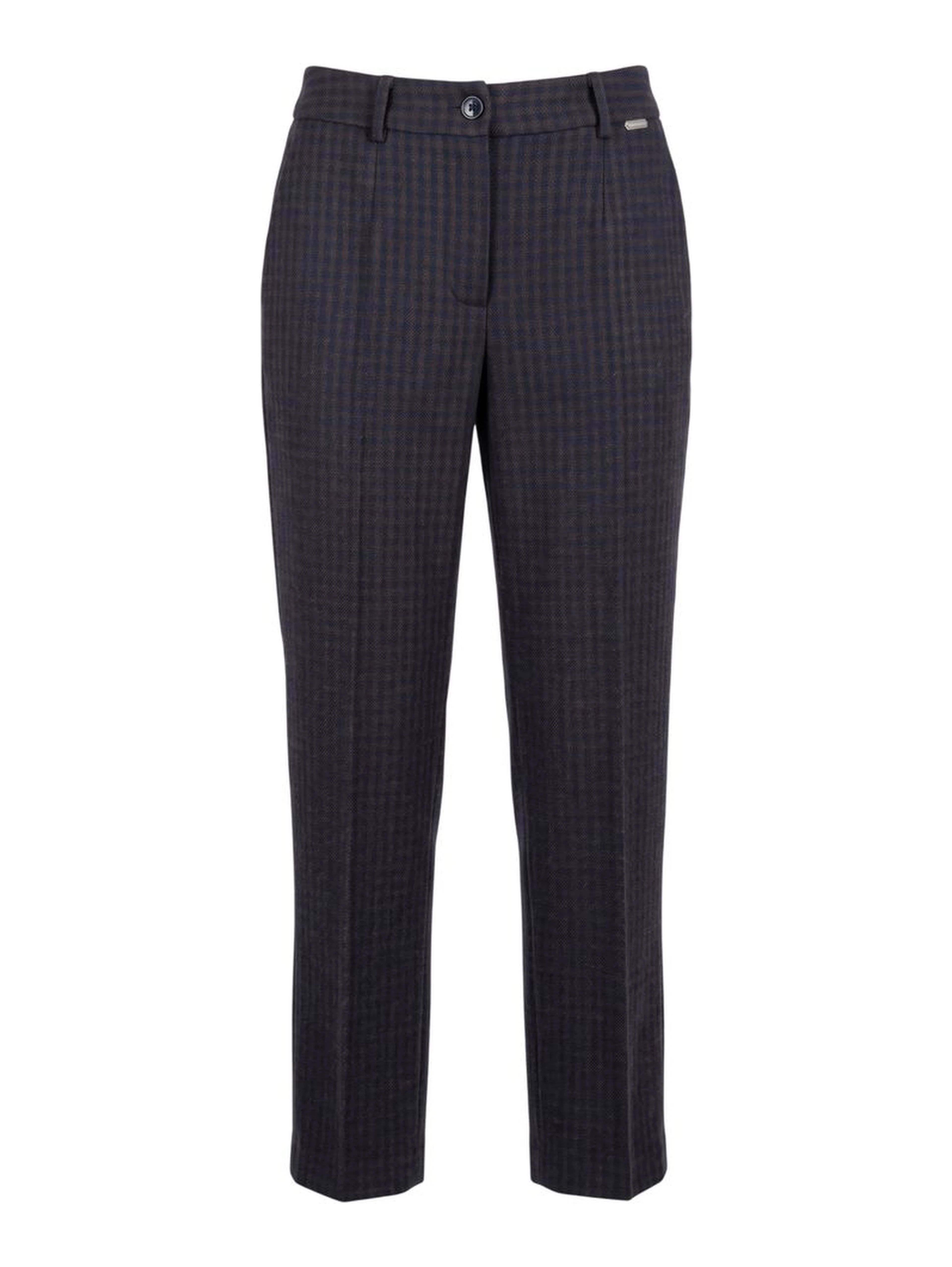 Blue Cotton Women Pants