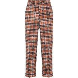 Orange Wool Women Pants
