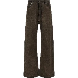 Brown Cotton Relaxed Fit Jeans