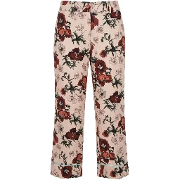 Pink Cotton Women Pant