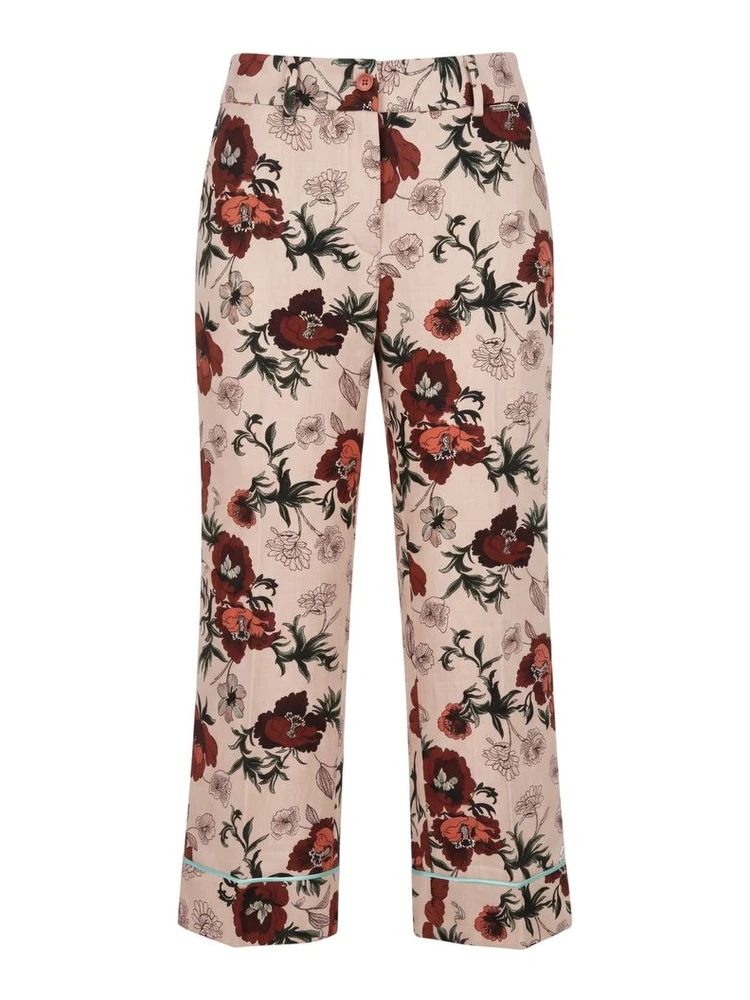Pink Cotton Women Pant