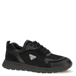 Black Fabric Athletic Sneakers