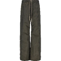 Gray Nylon Casual Pants