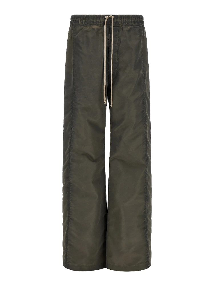 Gray Nylon Casual Pants
