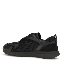 Black Fabric Athletic Sneakers