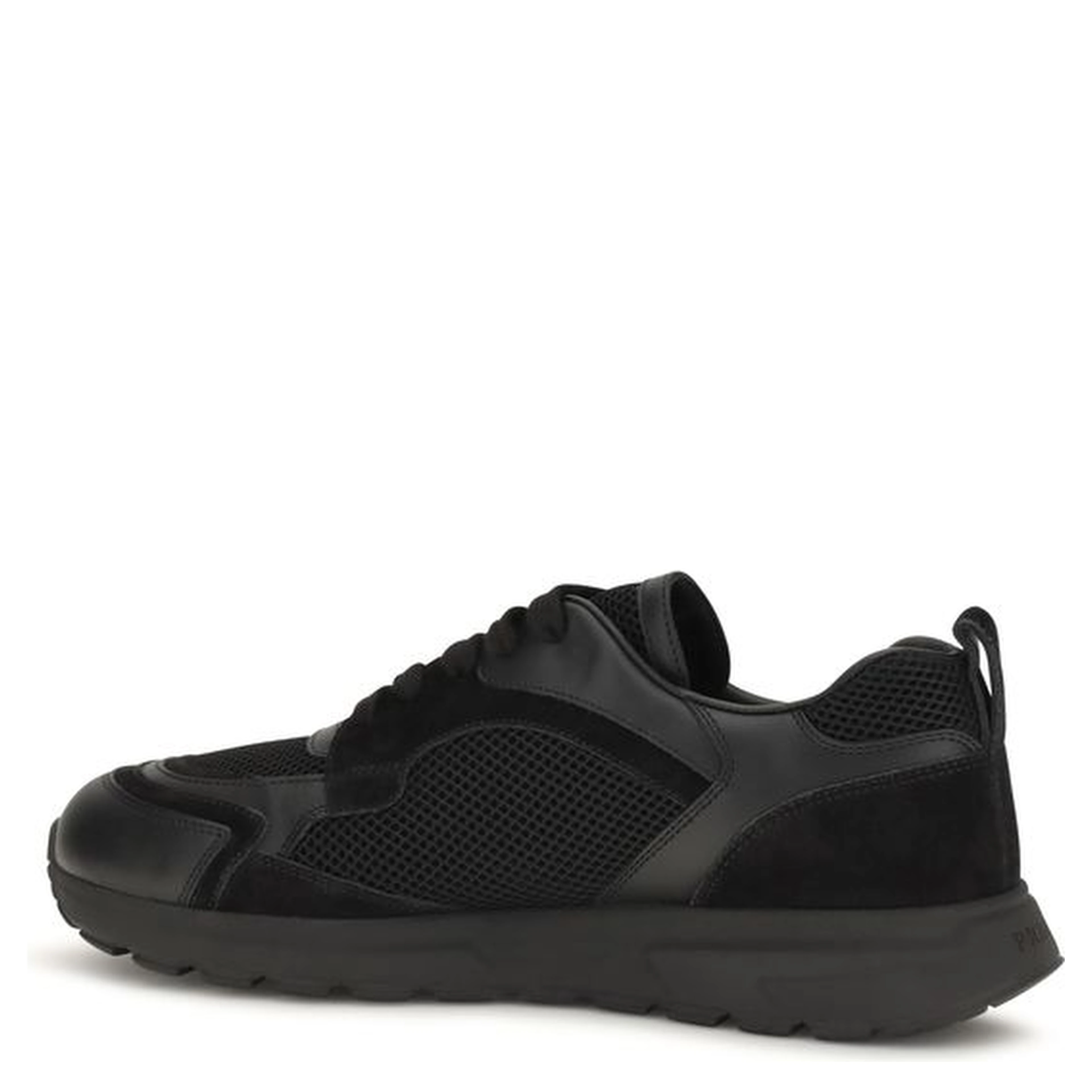 Black Fabric Athletic Sneakers