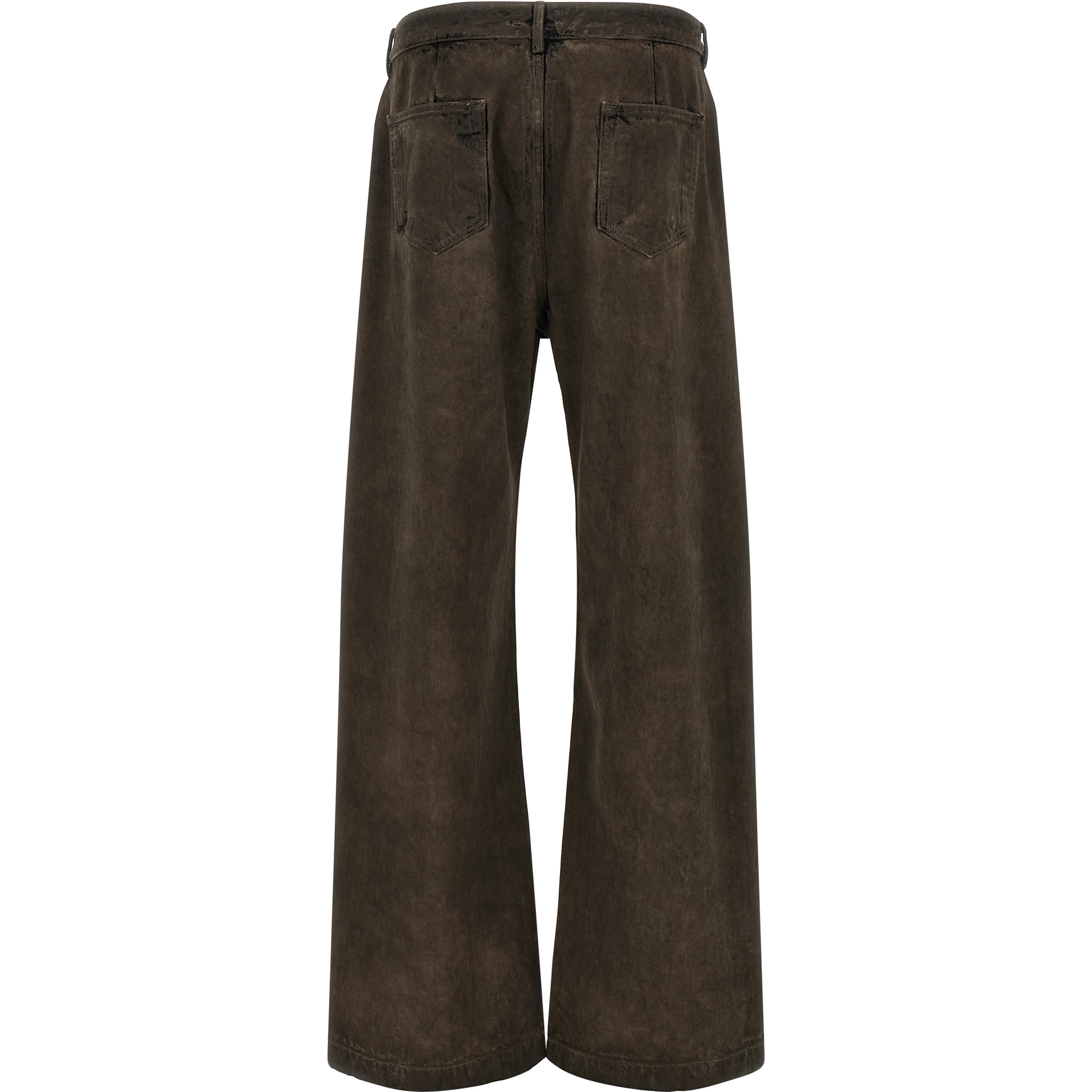 Brown Cotton Relaxed Fit Jeans