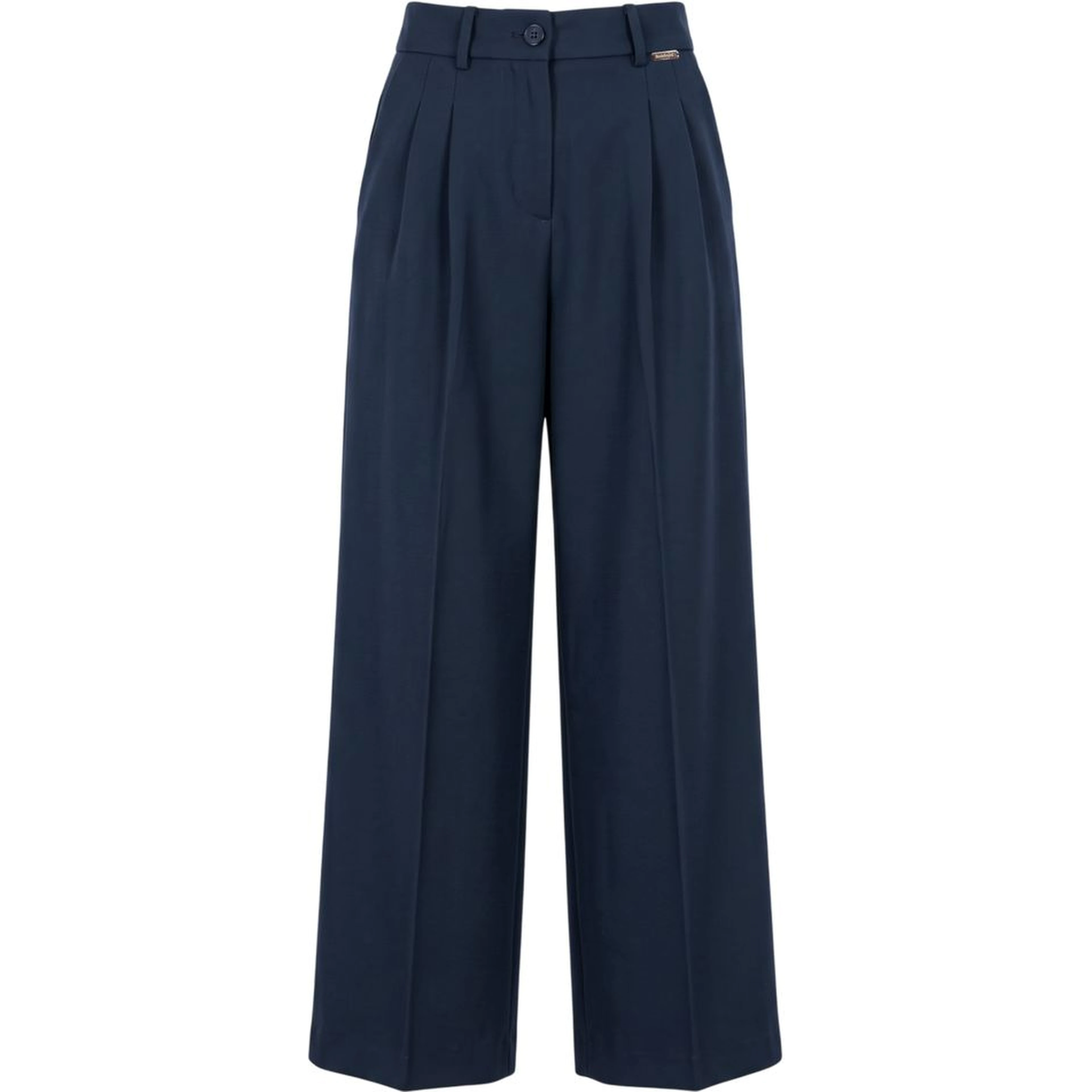 Blue Viscose Women Pants