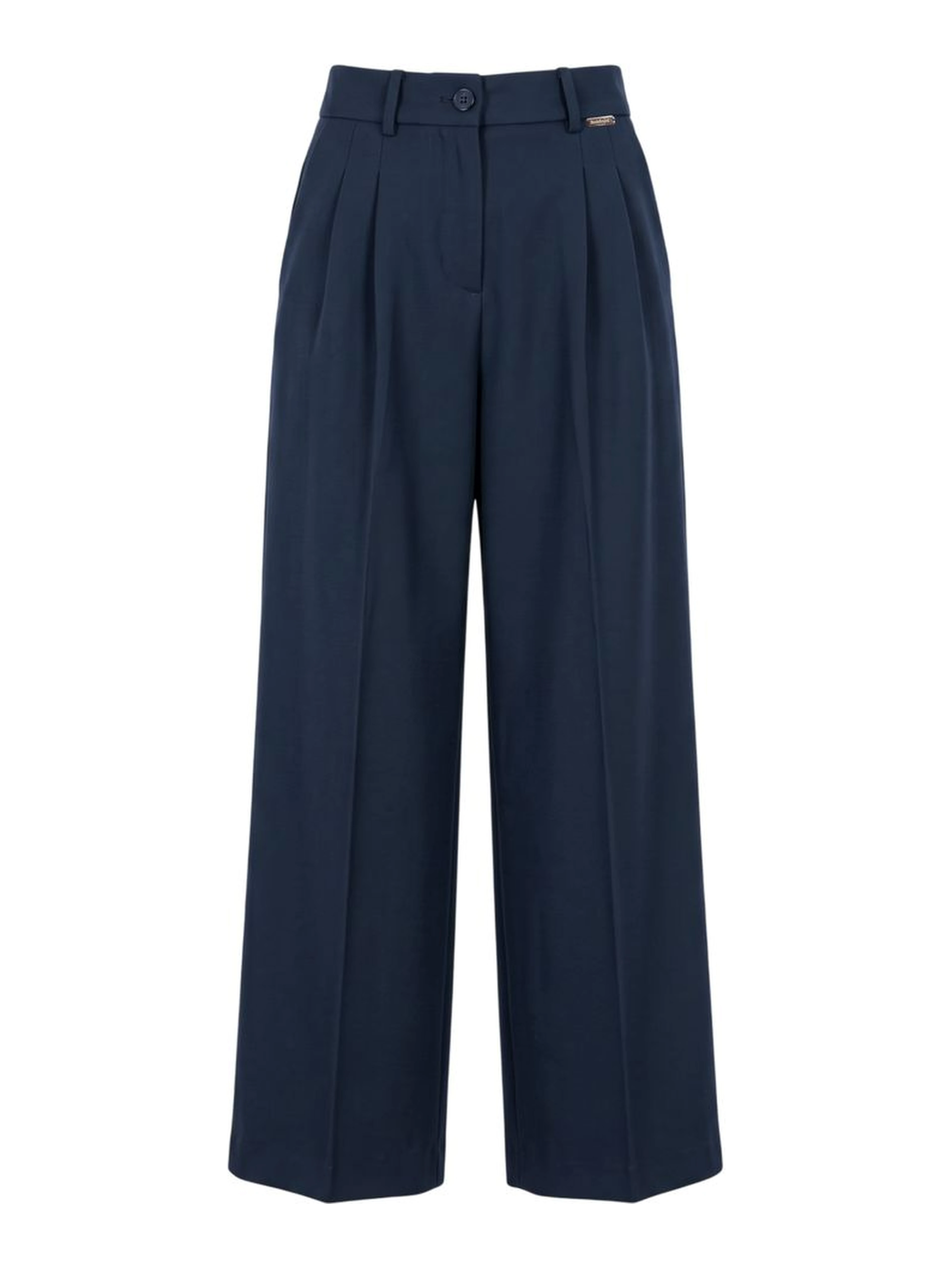 Blue Viscose Women Pants