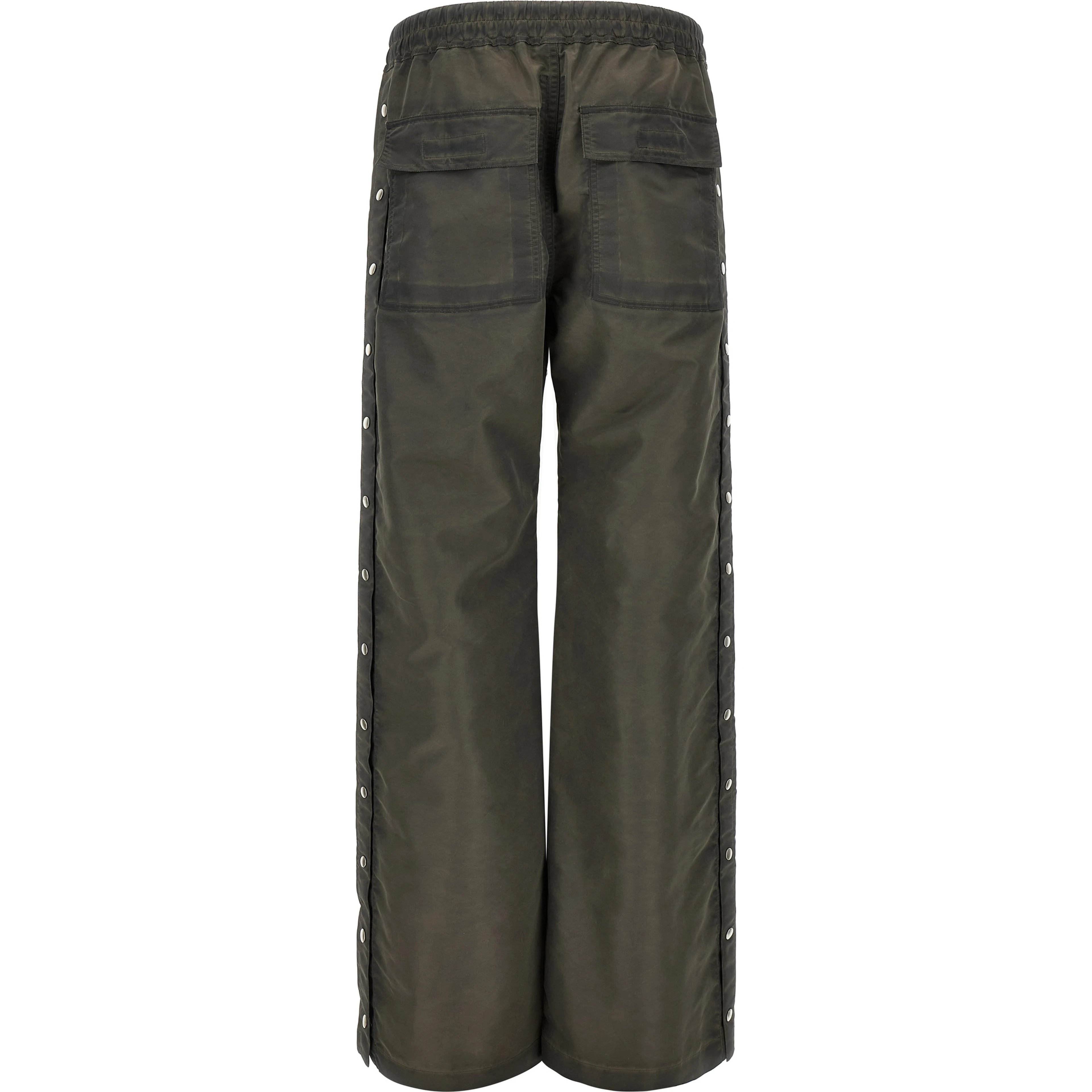 Gray Nylon Casual Pants