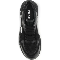 Black Fabric Athletic Sneakers
