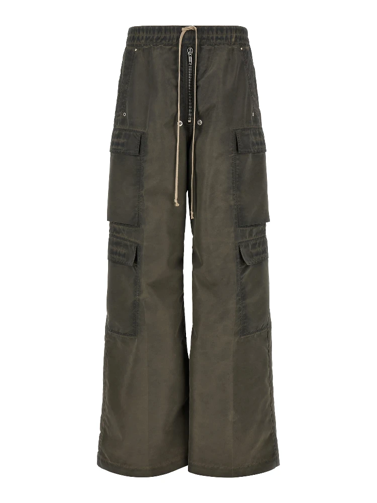 Gray Nylon Cargo Pants
