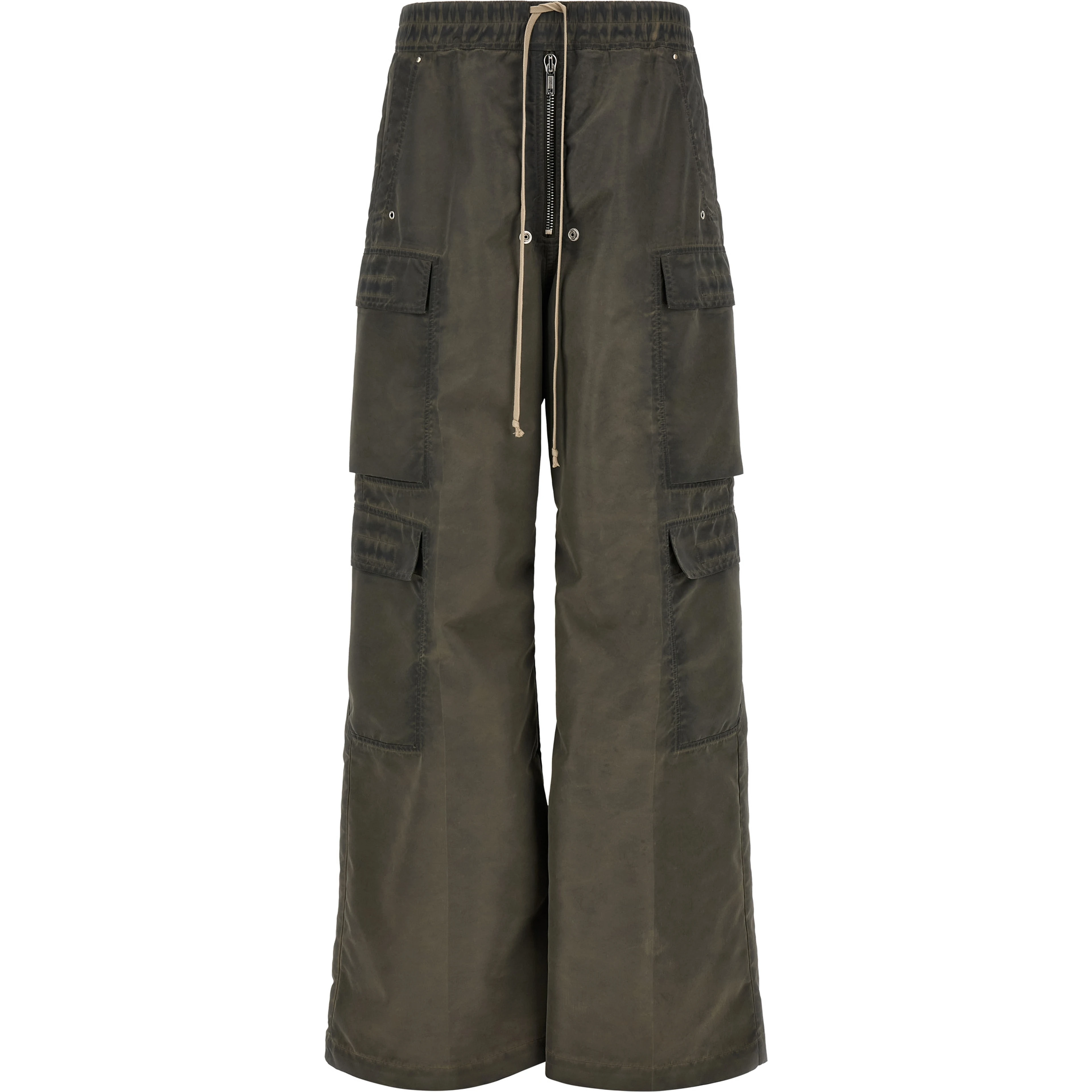 Gray Nylon Cargo Pants
