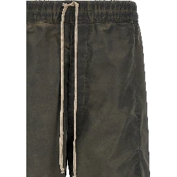 Gray Nylon Casual Pants