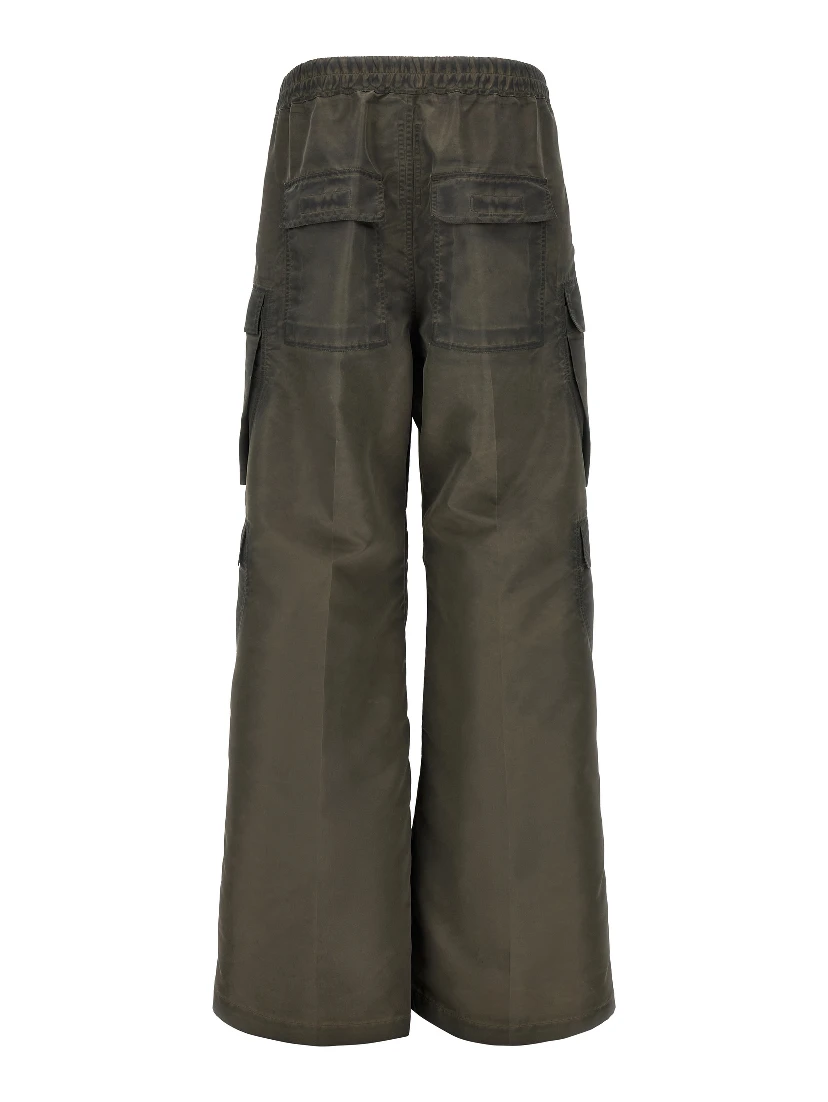 Gray Nylon Cargo Pants