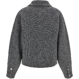 Gray Wool Bomber