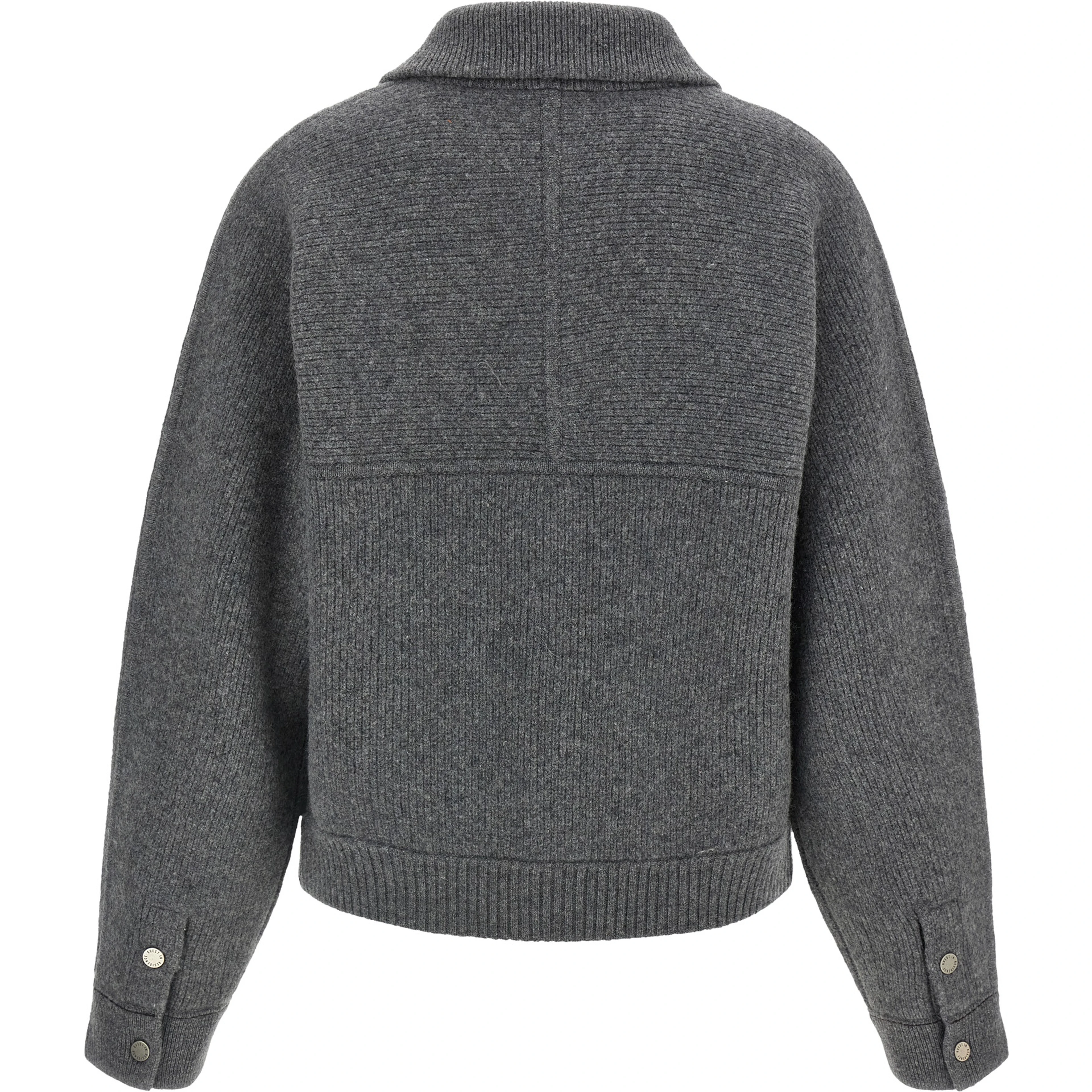 Gray Wool Bomber
