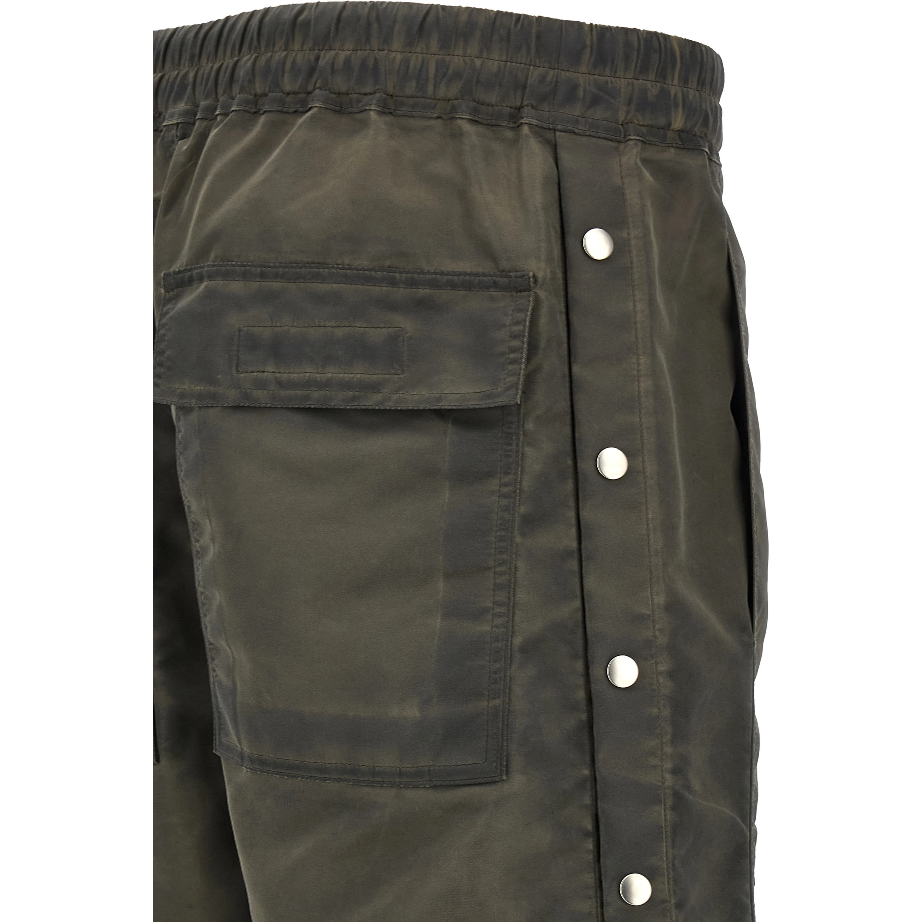 Gray Nylon Casual Pants