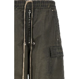 Gray Nylon Cargo Pants