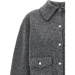 Gray Wool Bomber
