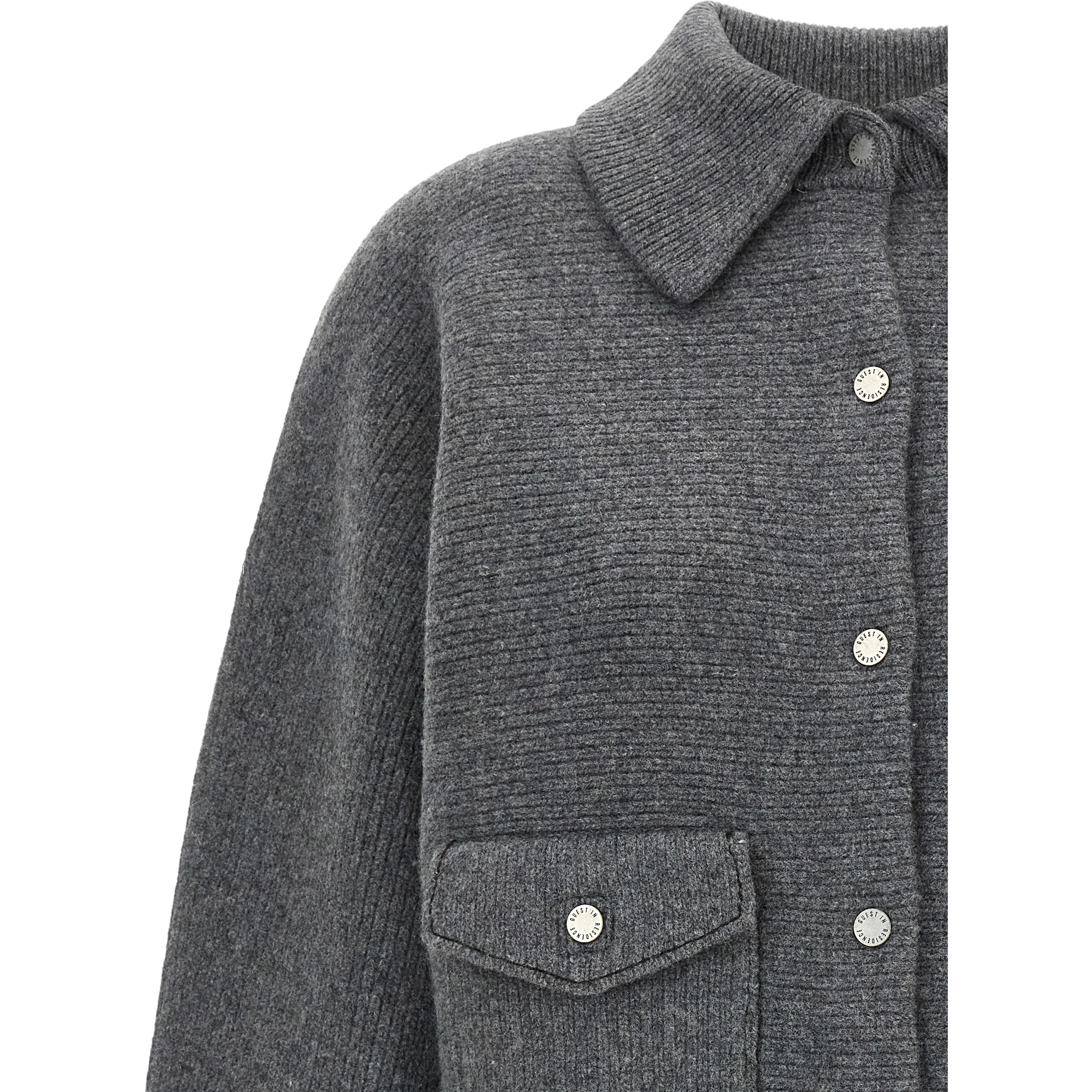 Gray Wool Bomber