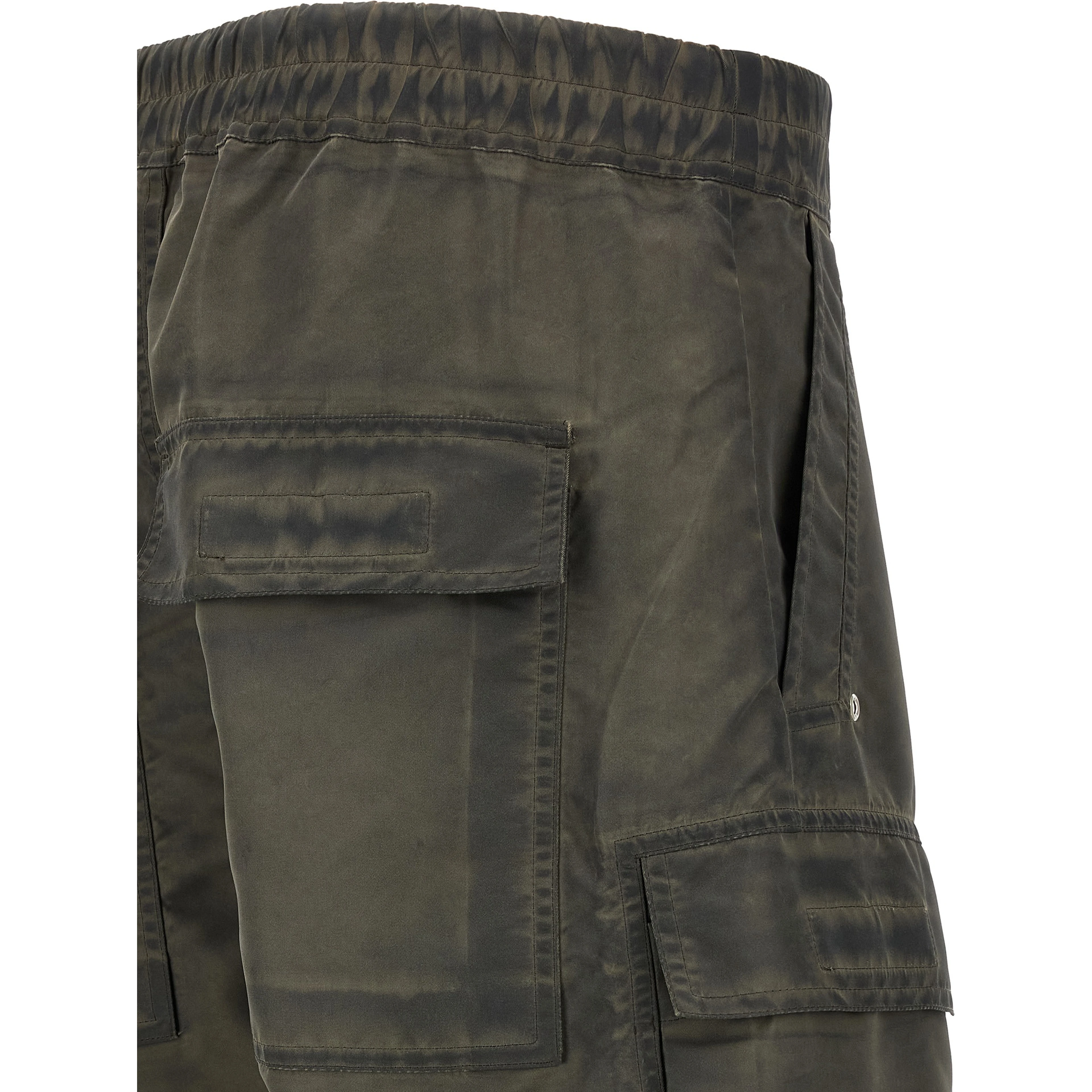 Gray Nylon Cargo Pants