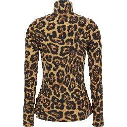 Brown Polyester Cardigan