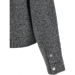 Gray Wool Bomber