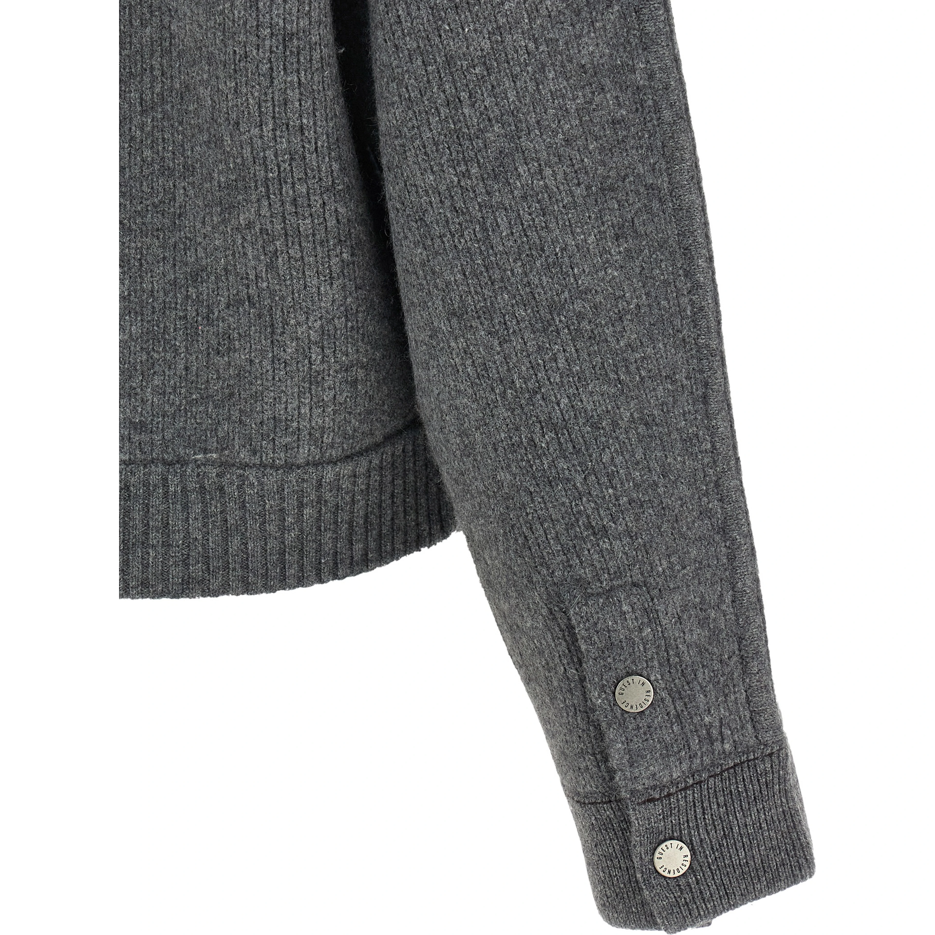 Gray Wool Bomber