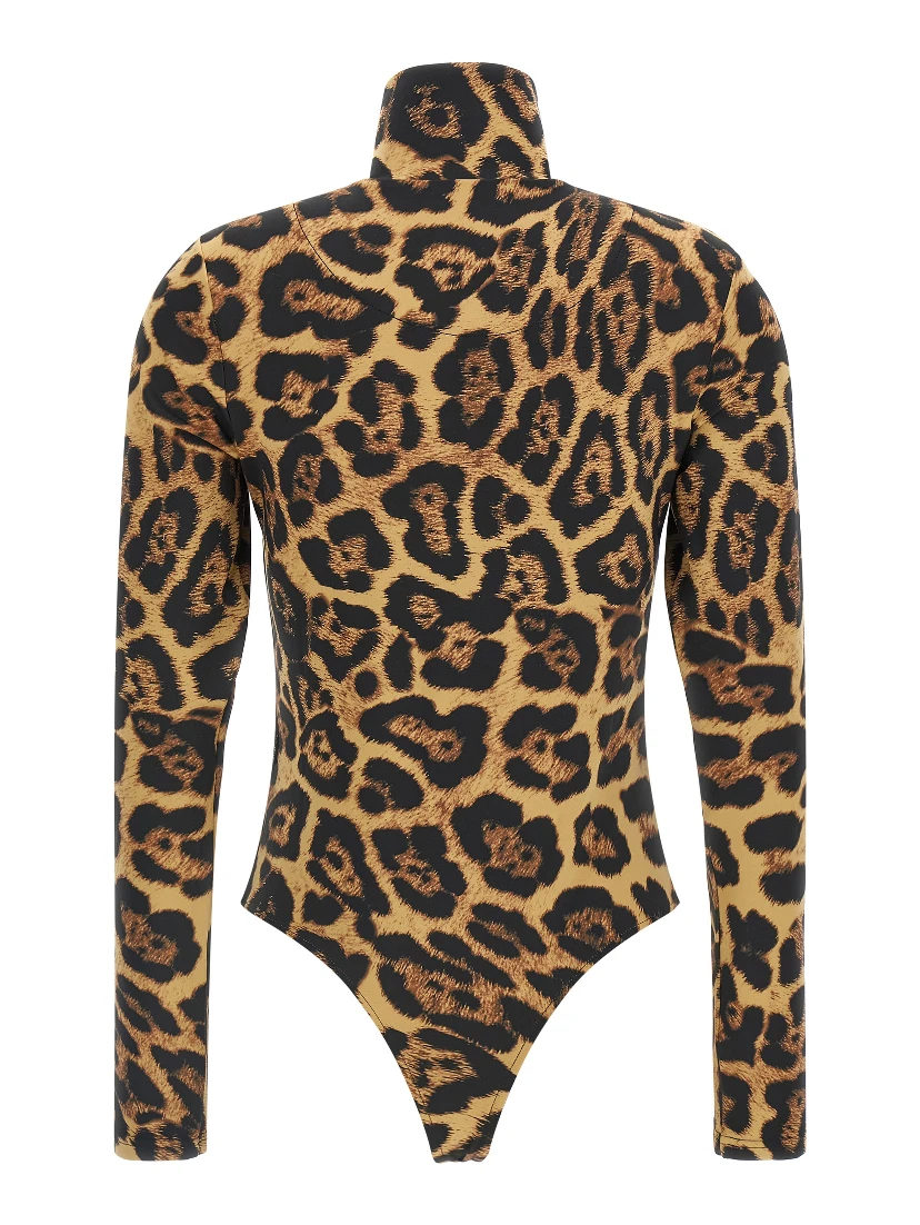 Brown Polyester Bodysuit