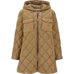 Beige Polyester Full-Length Jacket
