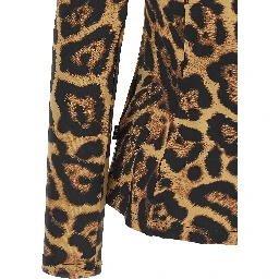 Brown Polyester Cardigan
