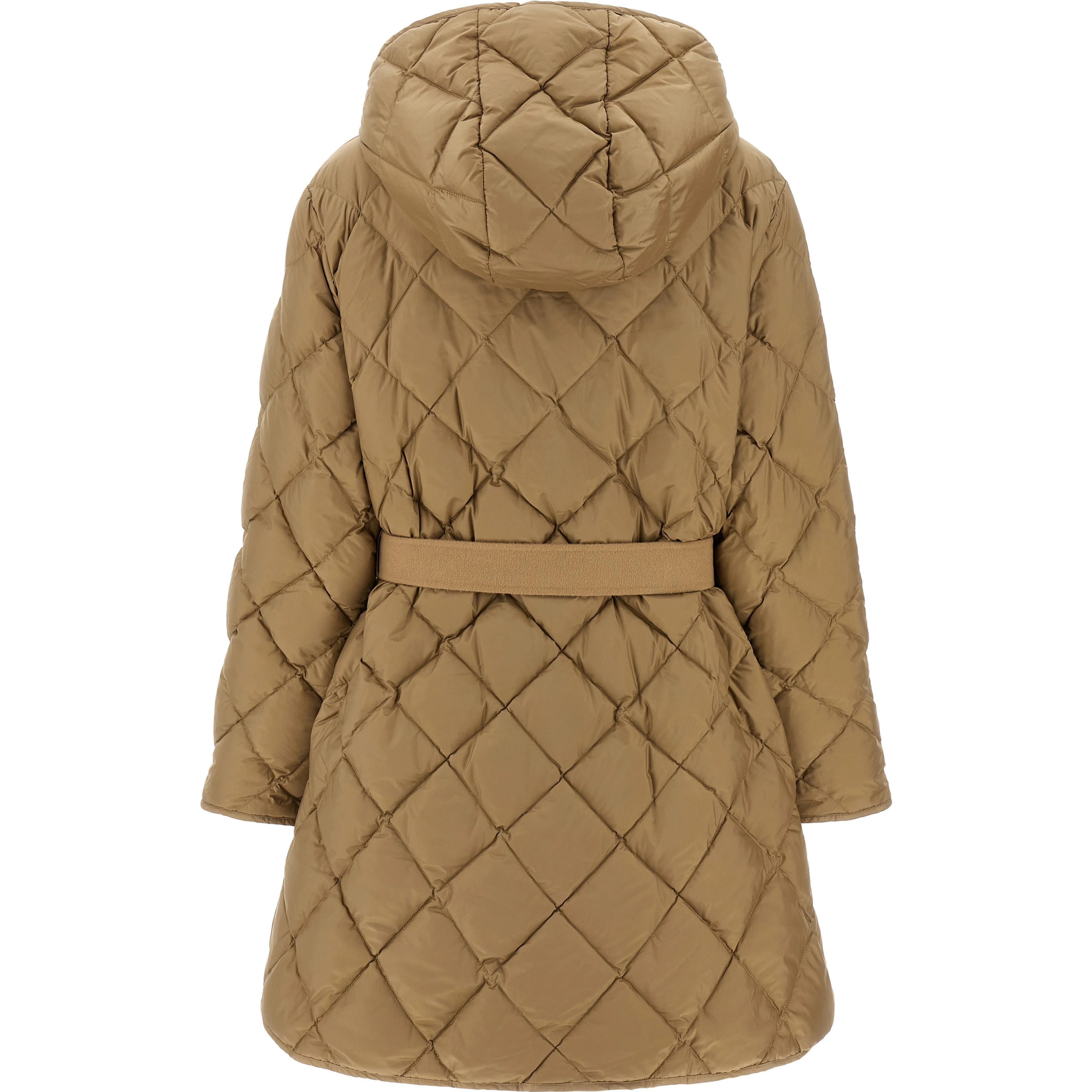 Beige Polyester Full-Length Jacket