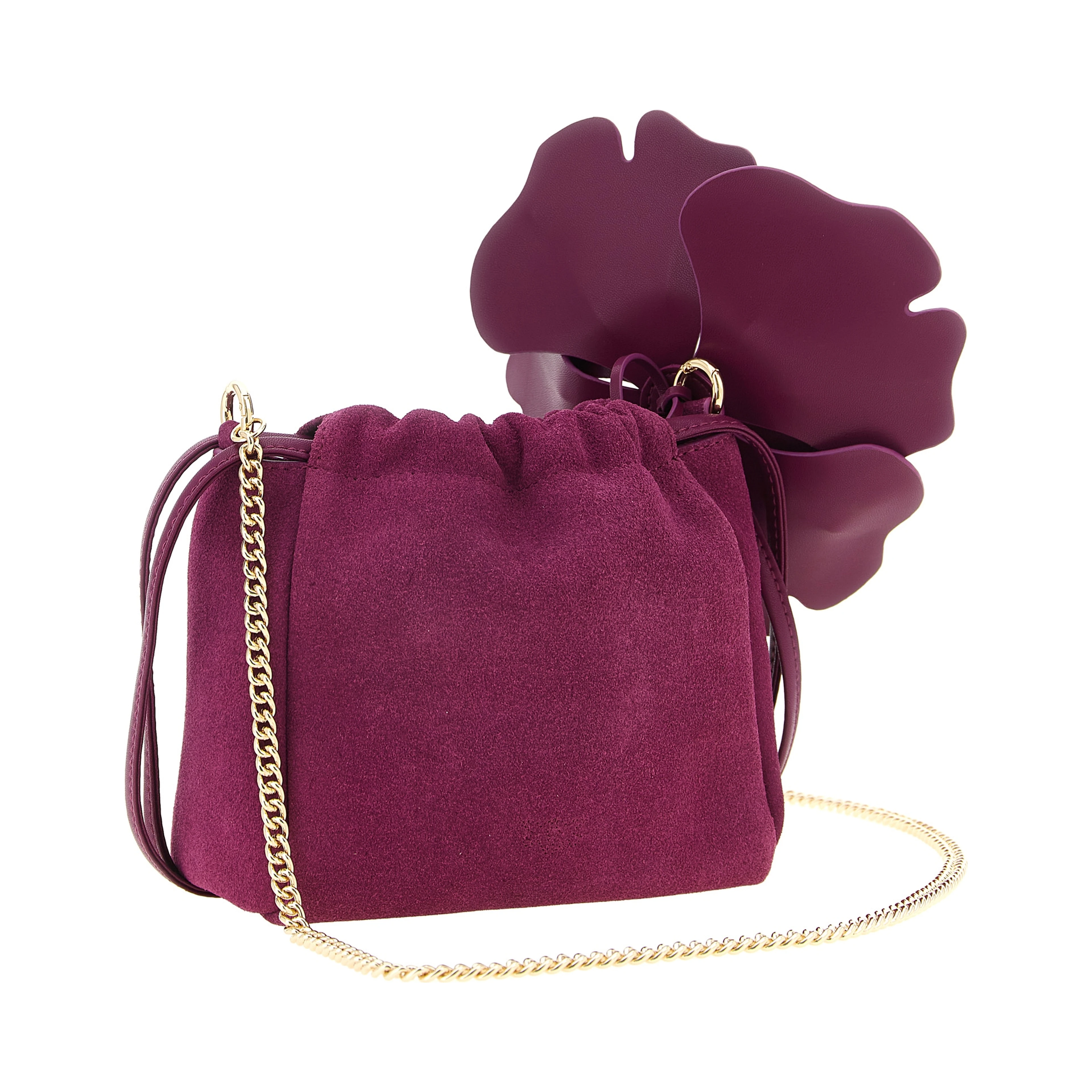 Purple Lambskin Clutch Bag