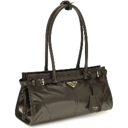 Black Calf Leather Bos Taurus Handbag