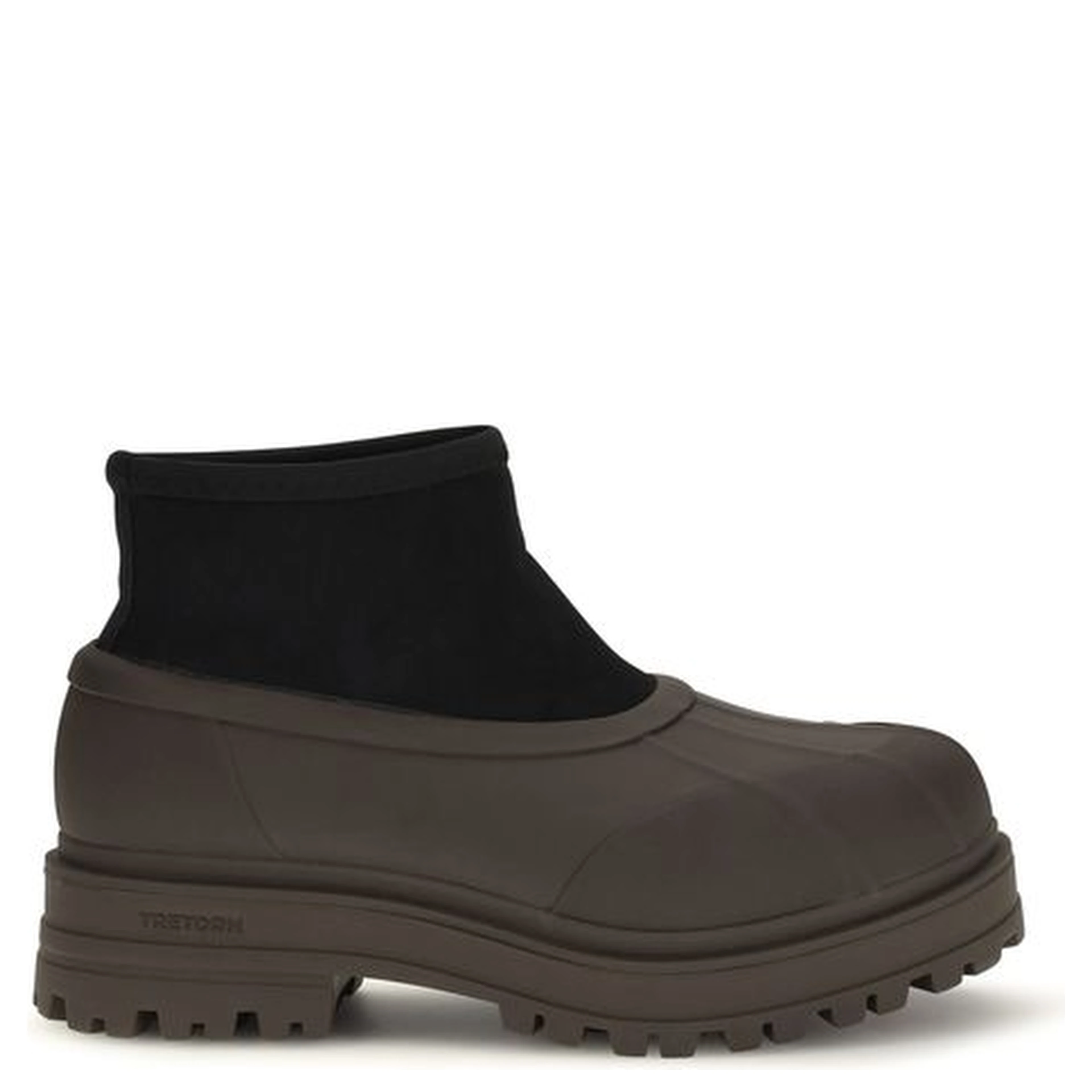 Brown Rubber Ankle Boots